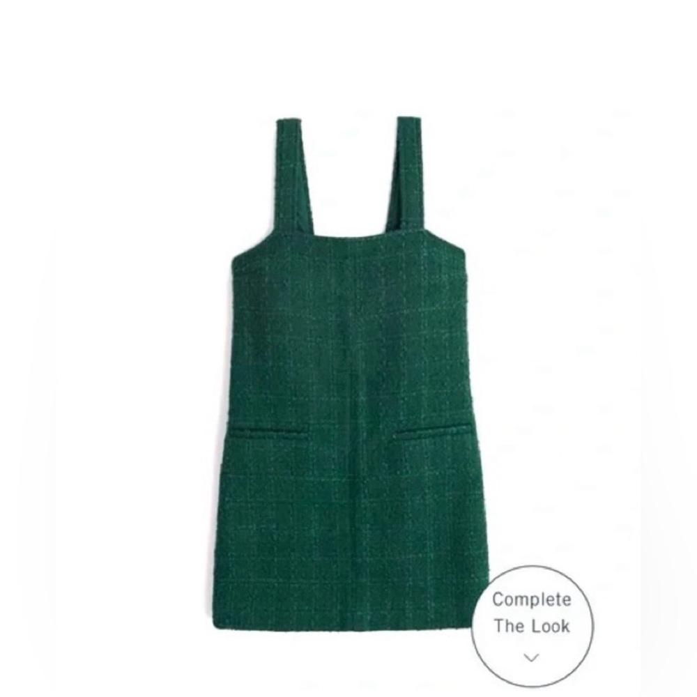 Abercrombie Tweed Shift Mini Dress in Dark Green size XS